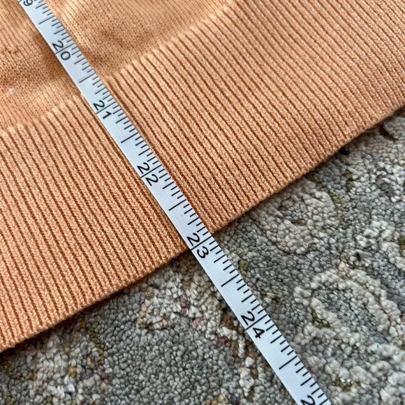 Orange Button-Up Cardigan with subtle pattern - Picture 7 of 7